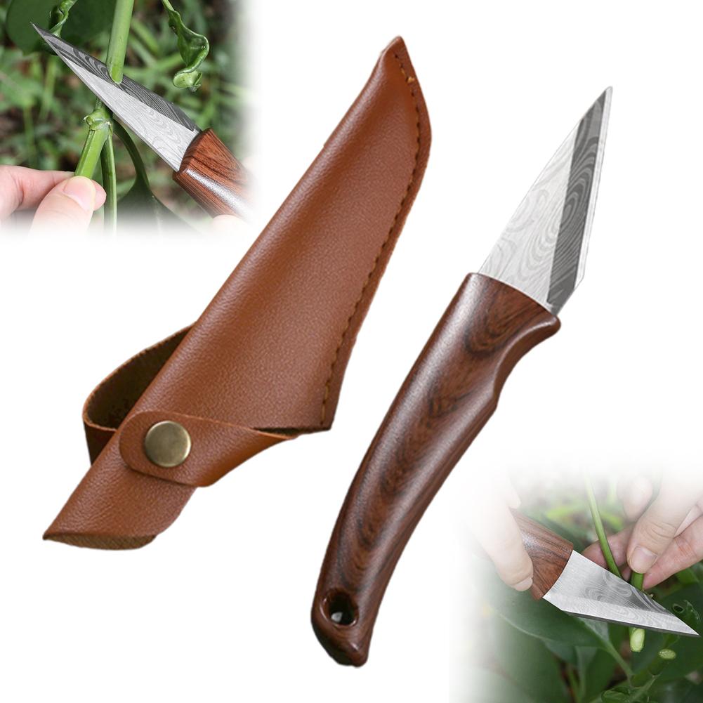 Gardening Tools Knife - 1pcs Sharp Grafting Knife with Wooden