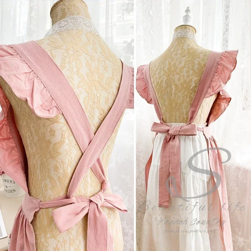 Gardening Tools Vintage - Female Women Apron Cotton Linen Aprons