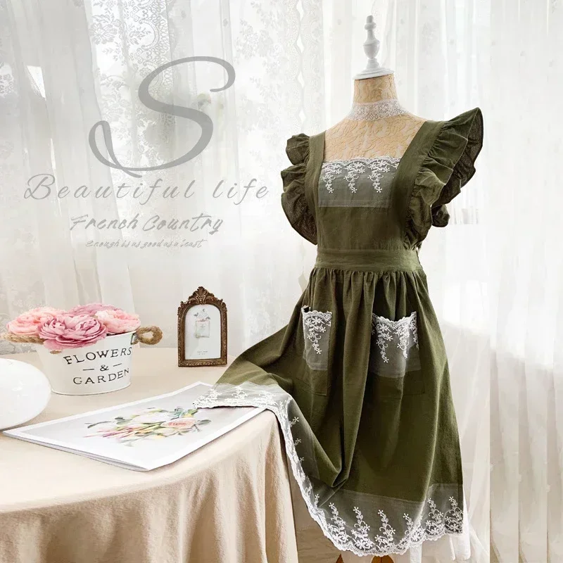 Female Women Apron Cotton Line - Gardening Tools Vintage review and price