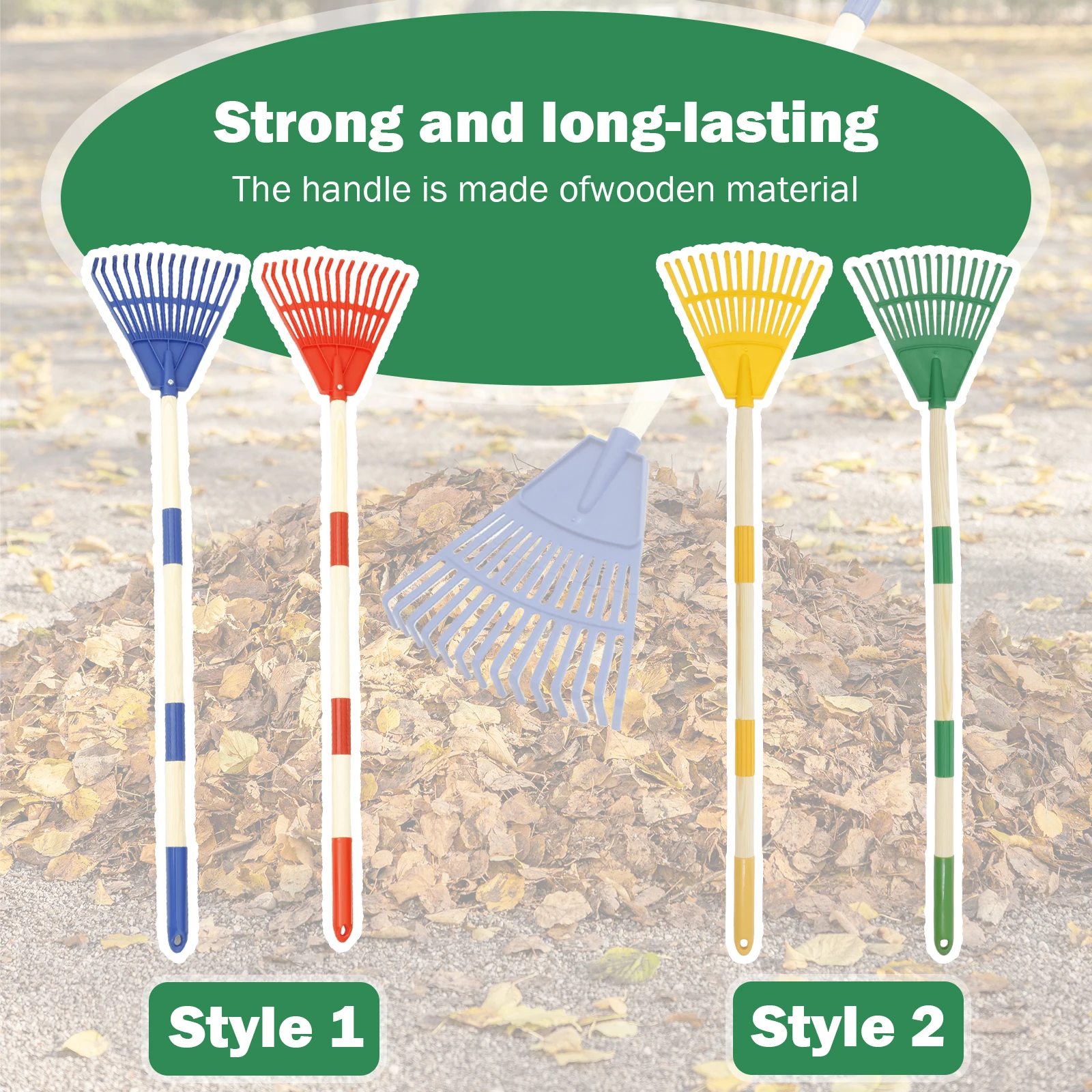 2Pcs Kids Leaf Rake Adjustable - Gardening Tools 5 Year Old review and price