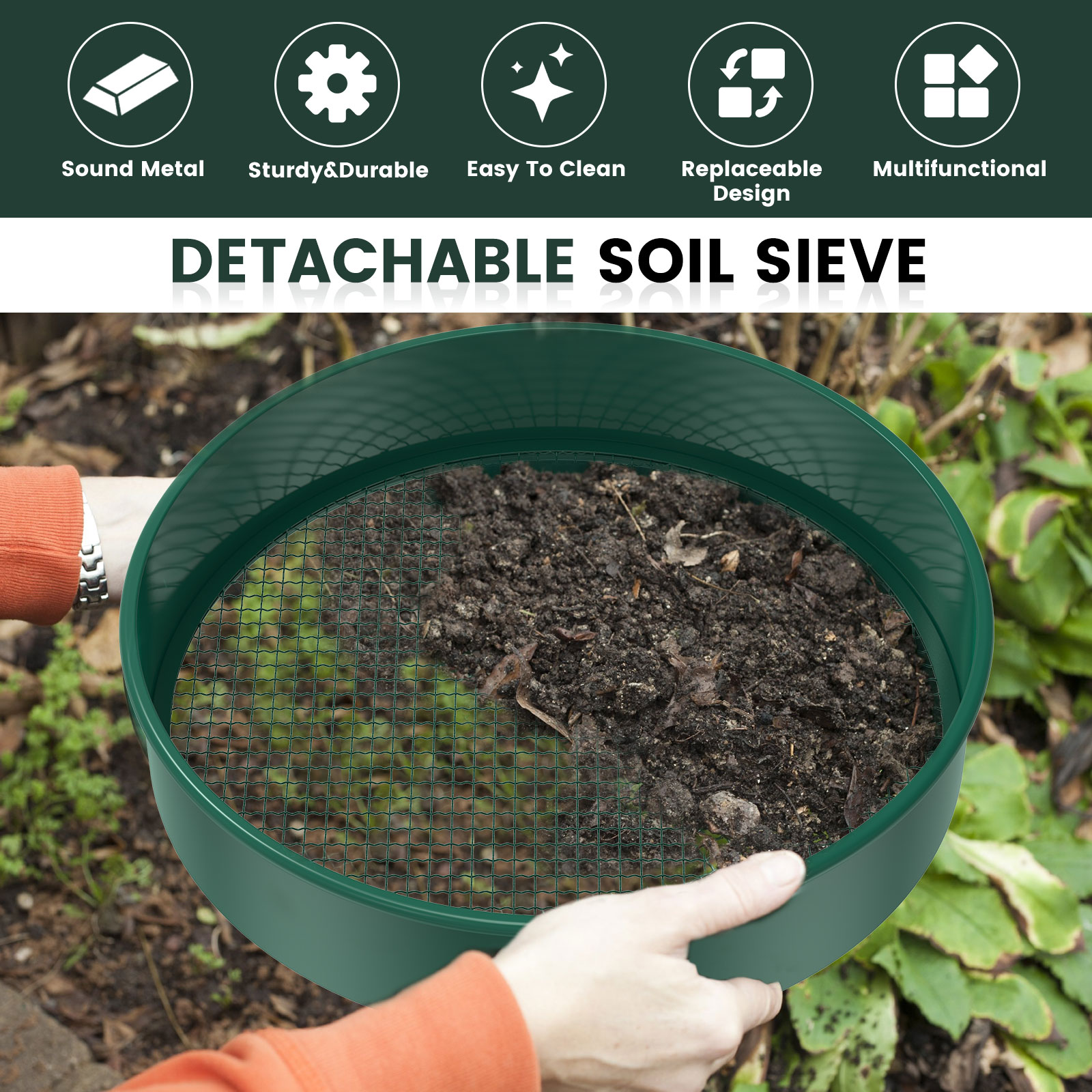 Soil Sifter Set Metal Garden S - Garden Sieve Soil review and price